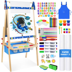 Joyooss kids art easel with wooden 3-in-1 design, sturdy and engaging