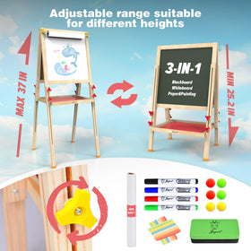Magnetic paper board on JOYOOSS easel keeps drawings secure