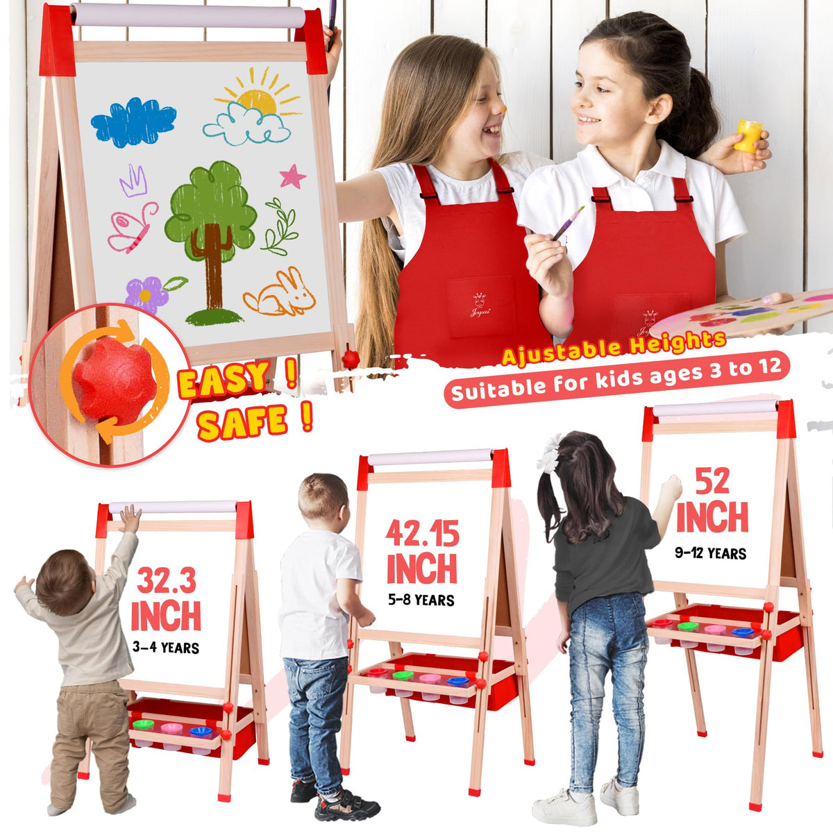 Joyooss art easel whiteboard for marker doodles and quick notes