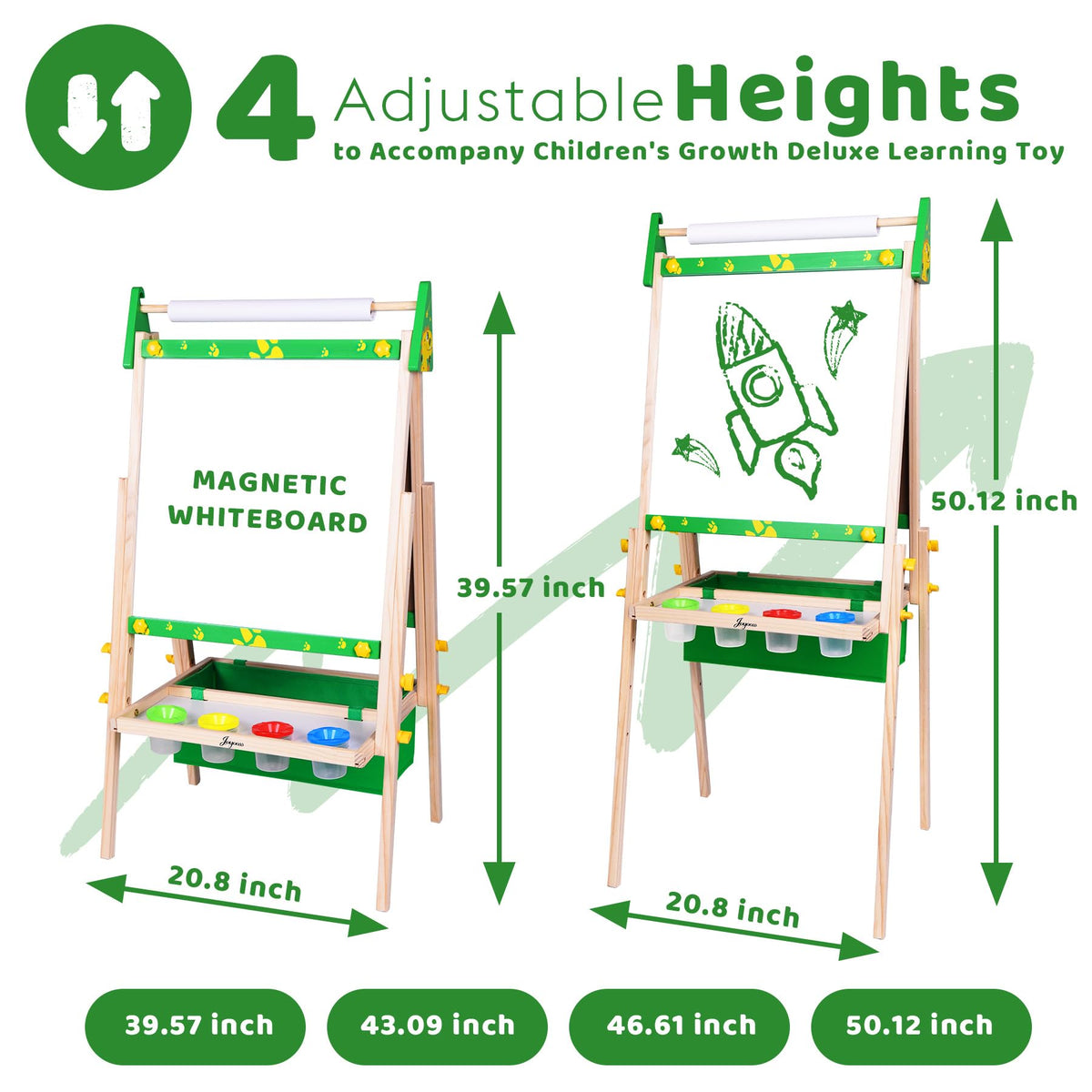 Joyooss adjustable-height kids easel grows with your child