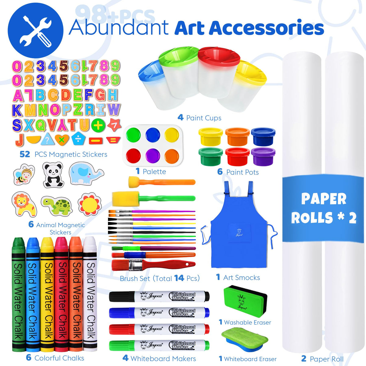 Joyooss magnetic whiteboard easel for marker-based art and learning