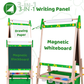 Joyooss wood easel with rounded corners for safe play