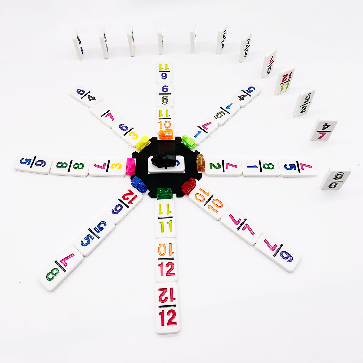 JOYOUSLIFE double-12 dominoes colored tiles enhance quick value spotting