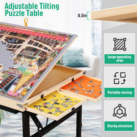 JoyPcsTable versatile table doubles as a breakfast or board game surface