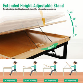 JoyPcsTable tilt at 15, 30, or 40 degrees for comfortable positioning