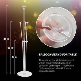 JOYYPOP balloon stand kit interlocking joints enable flexible, custom layouts for parties.