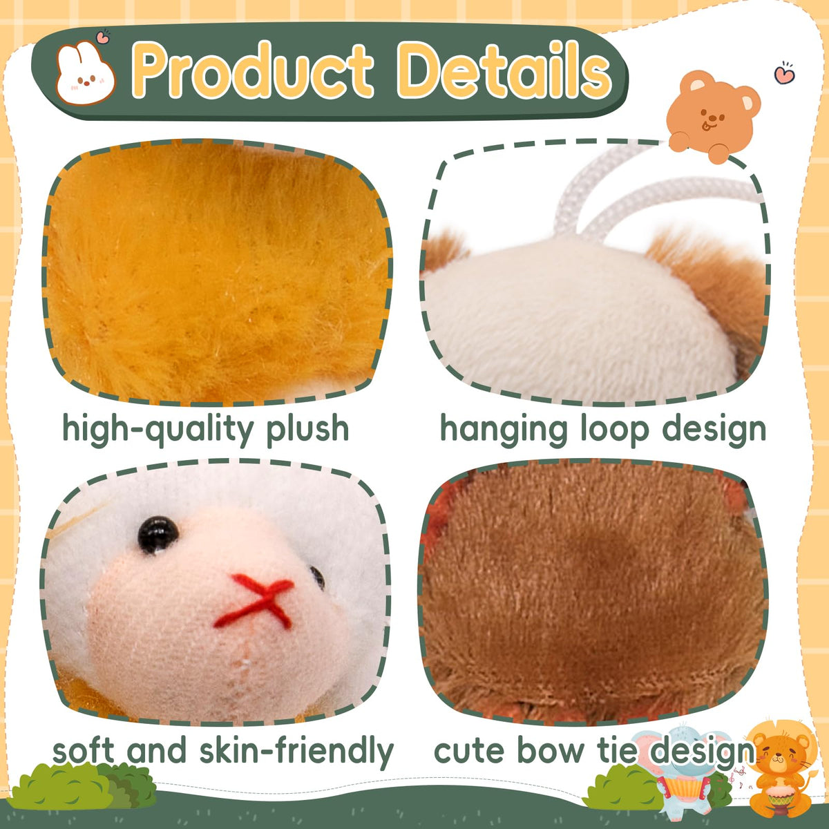 JoyRapt classroom prize stuffed animals with loops for display