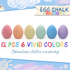 JoyRapt blue Easter egg sidewalk chalk ideal for chalk art and party favors.