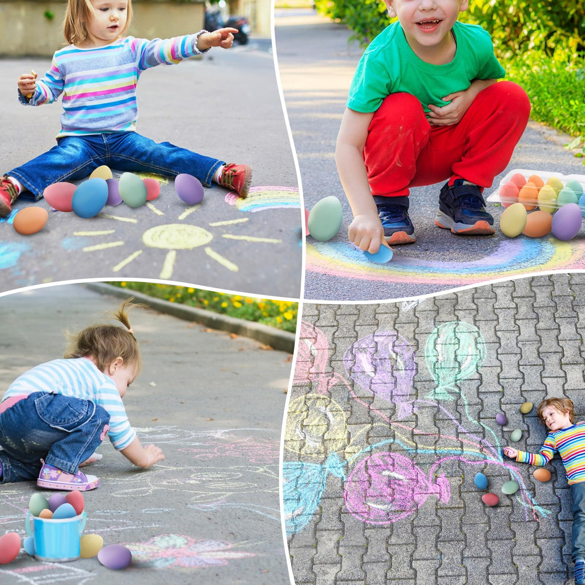 JoyRapt pink Easter egg sidewalk chalk enhances classroom or home art.