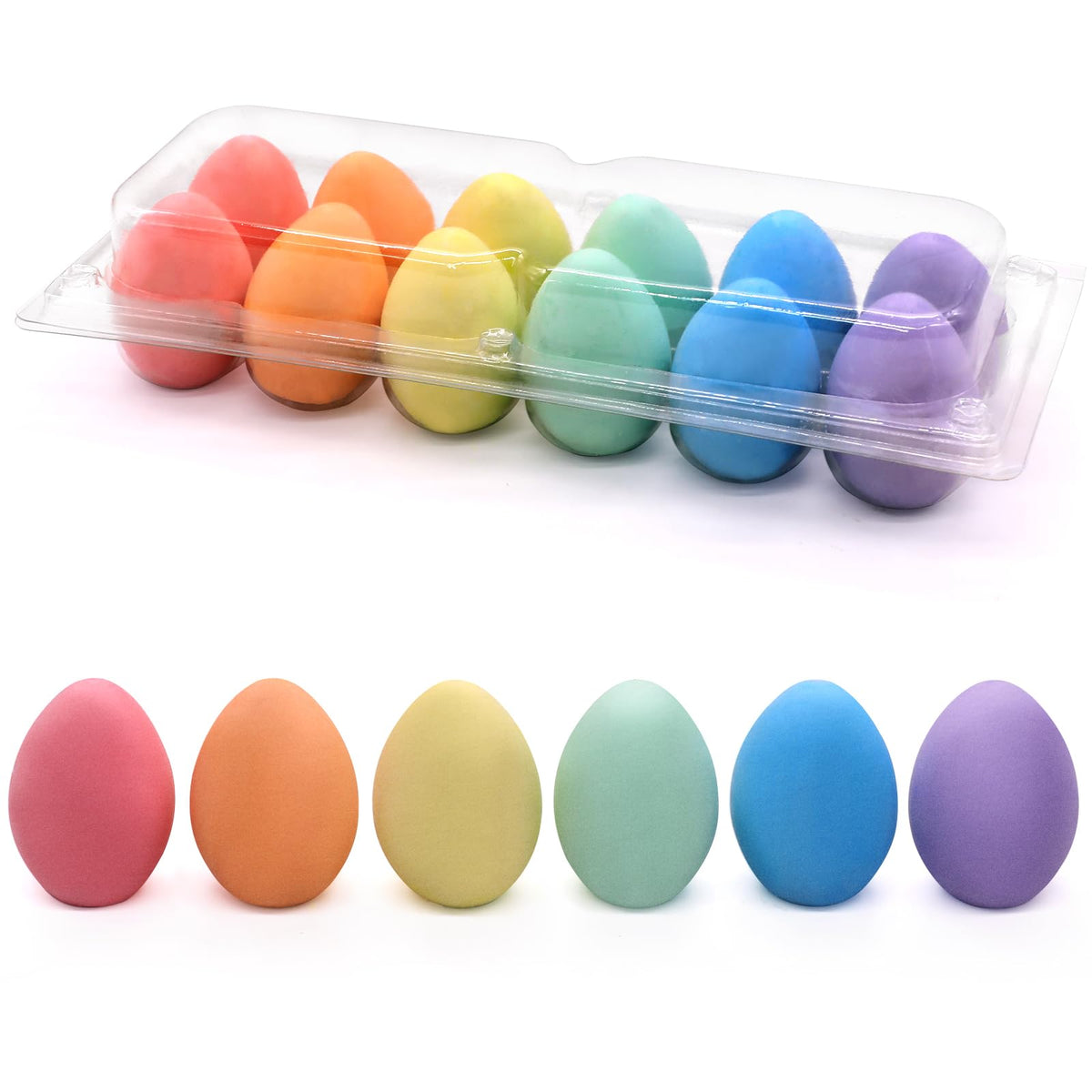 JoyRapt red Easter egg sidewalk chalk for outdoor art and washable fun.