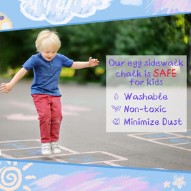 JoyRapt yellow Easter egg sidewalk chalk brightens parks and learning play.