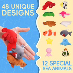 JoyRapt sea stuffed animals backpack-clip for on-the-go play