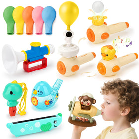 Joyreal 8-in-1 sensory toy whistles offer varied sounds to support listening and focus.