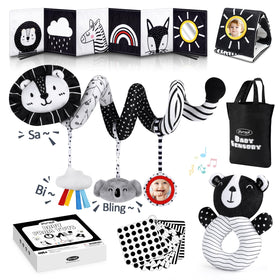 Joyreal car seat toy with lion, koala and cloud for on the go soothing