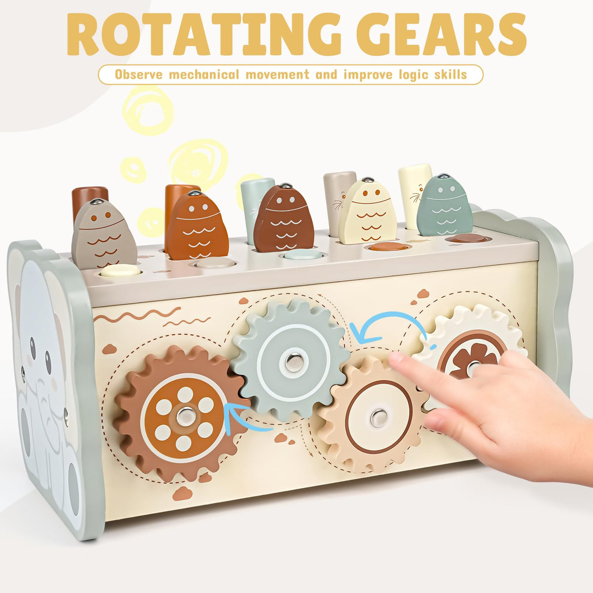 Joyreal gear-spinning activity strengthens problem-solving during cause-and-effect exploration.