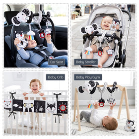 Joyreal hanging elephant toy for stroller, crib, or gym use.