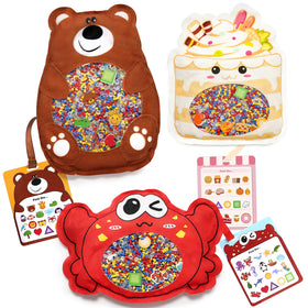 Joyreal Hide and Seek Busy Bag Bear with 20 hidden objects for focused play