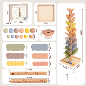 Joyreal wooden marble run promotes focus, coordination, and imaginative play