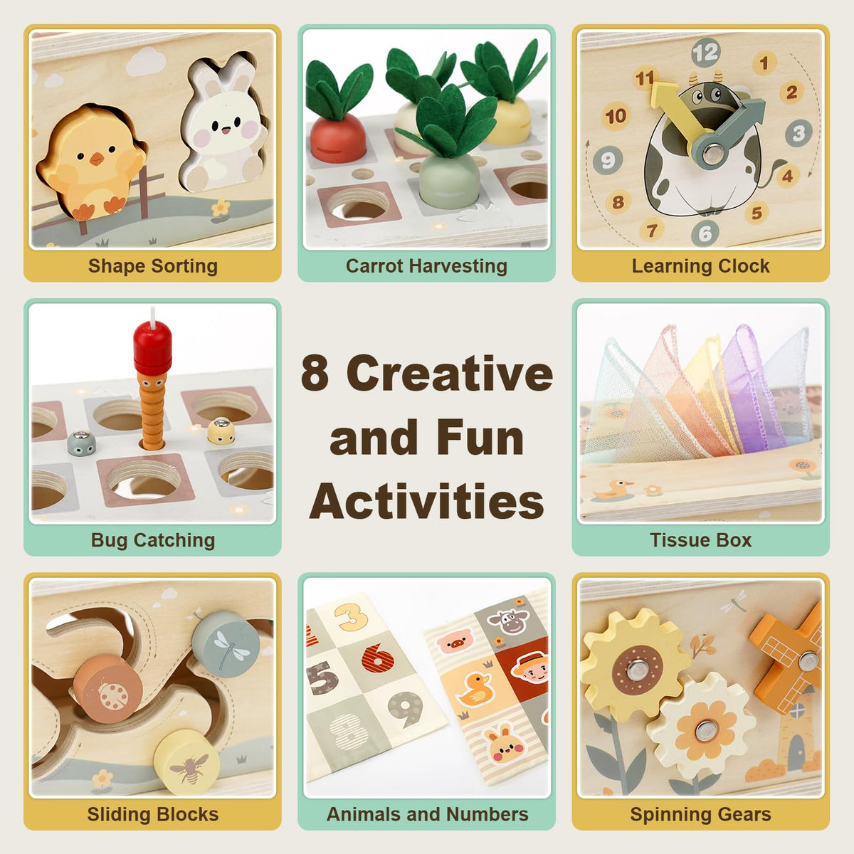 Joyreal Montessori tissue box toy magnetic bug hunts encourage focus and cooperation.
