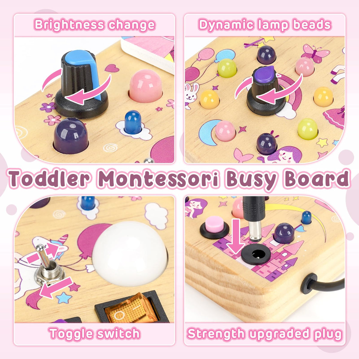 Joyreal Montessori toy enhances fine motor skills through button pressing and light sequences