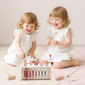 Joyreal pink rabbit design adds charming aesthetics to a learning toy