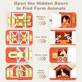 Joyreal farm horse stall panel encourages tactile exploration and coordination.