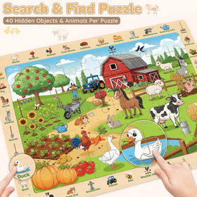 Joyreal wooden puzzle ocean habitat encourages fine motor coordination through play.