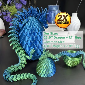 Joyroud 24-inch Chinese dragon with detailed scales and gradient colors