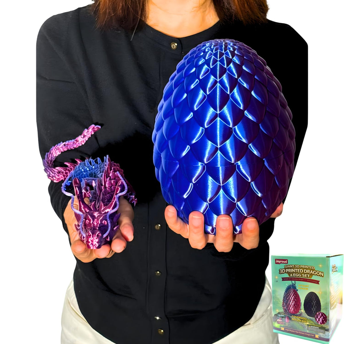Joyroud 24-inch dragon egg exterior is a striking desk decor centerpiece.