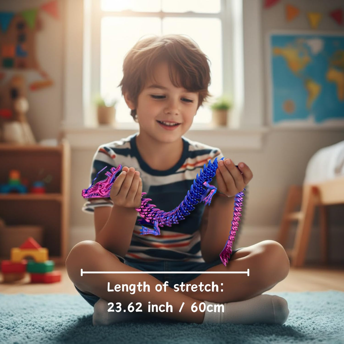 Joyroud dragon toy with articulated joints enabling dynamic poses