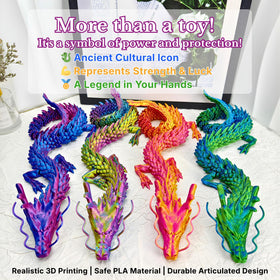 Joyroud dragon toy with metallic gradient finish for posing and storytelling