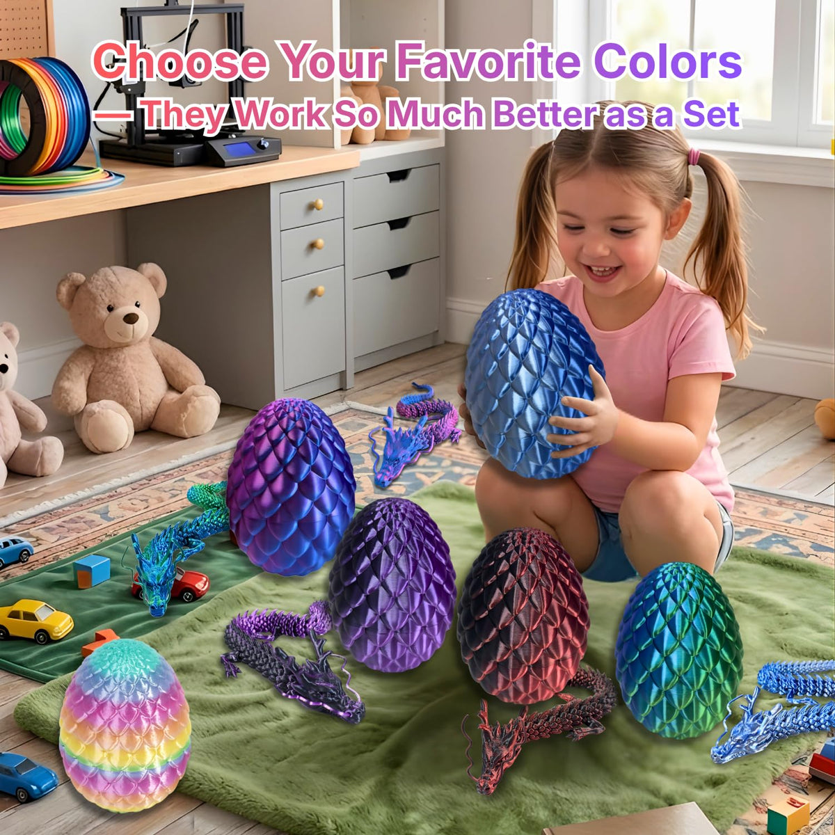 Joyroud dragon egg doubles as a unique Easter centerpiece.