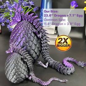 Joyroud dragon egg desk decor with eye-catching metallic gradient scales