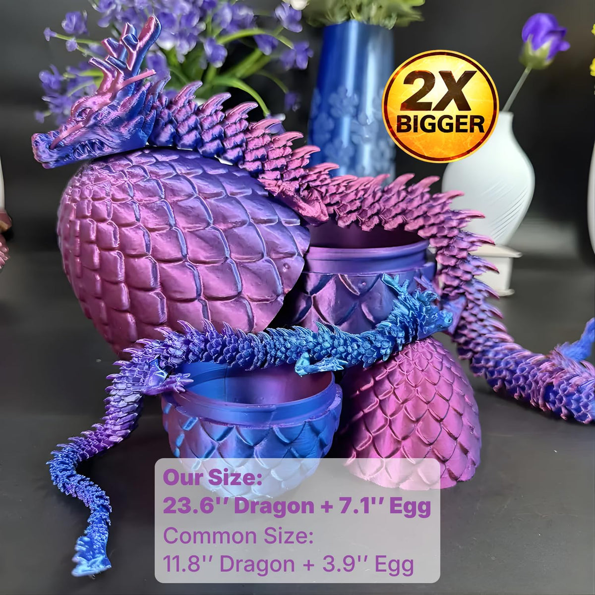 Joyroud dragon egg open reveals dragon for satisfying tactile unboxing.