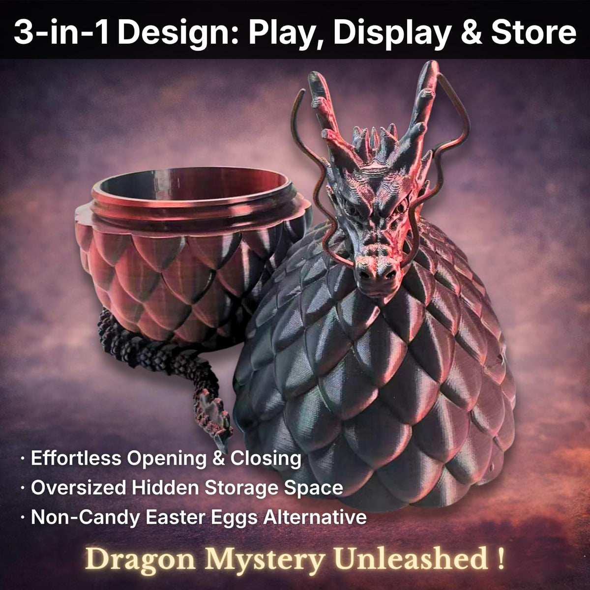 Joyroud eco-friendly PLA keeps the dragon egg durable and safe for families.