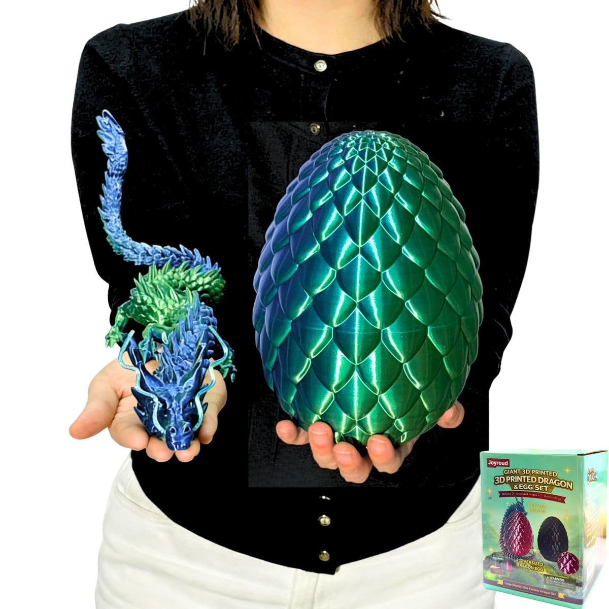 Joyroud giant dragon egg opens to reveal a 24-inch dragon for imaginative play