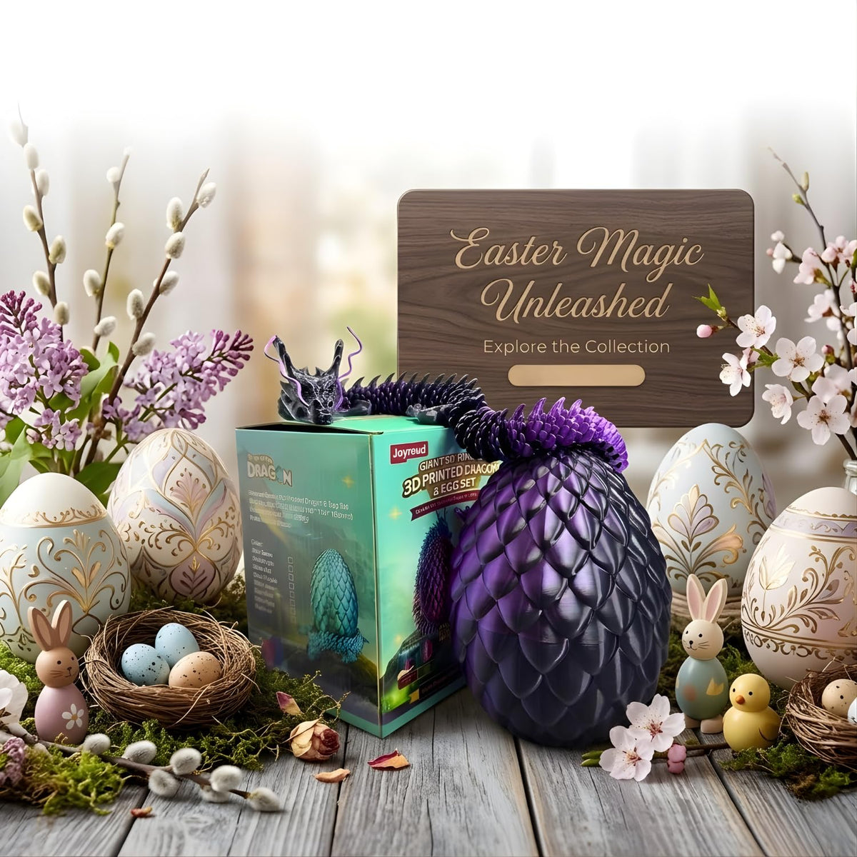 Joyroud large dragon egg storage and display for treasures