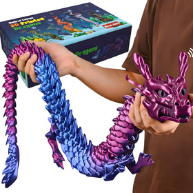 Joyroud large dragon with metallic finish for dramatic decor and play
