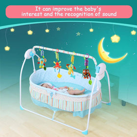 Joyshare crinkle-sound rattle adds tactile and audio stimulation.