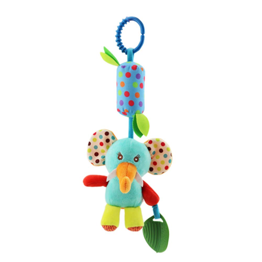 Joyshare monkey rattle invites visual exploration with colorful design for babies.