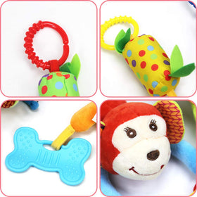 Joyshare owl rattle encourages color perception with high-contrast shapes.