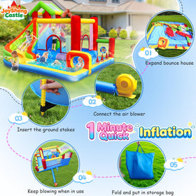 JoySheng Castle mega bounce house backyard party centerpiece creates lasting memories.
