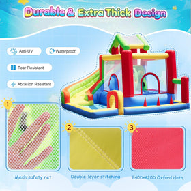 JoySheng Castle mega bounce house easy-to-setup design for quick backyard fun.