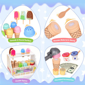 JOYSINTOY ice cream cones with velcro for interactive assembly