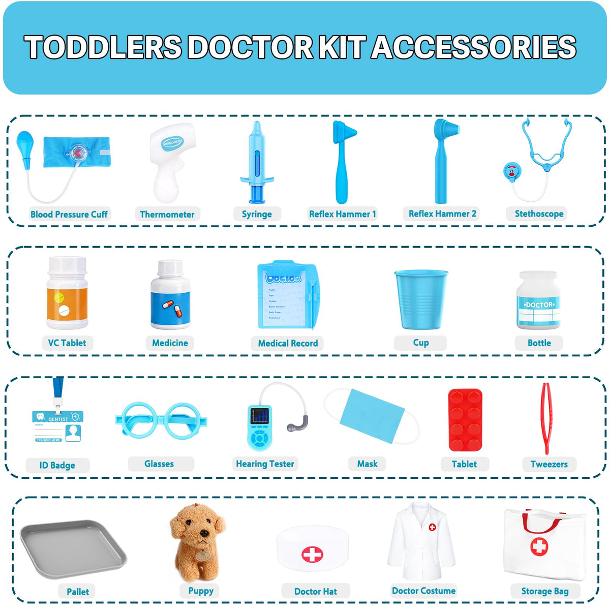 JOYSINTOY doctor costume set enhances role-play and imaginative care scenarios.