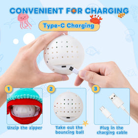 JoySpark Crab with recording feature lets kids hear their voice.