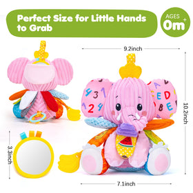JoySpark Elephant Bells and Squeaks adds musical cues for curious babies.