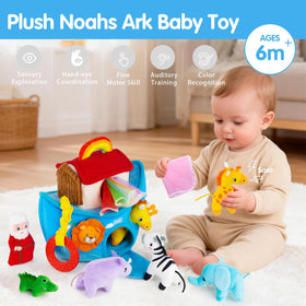 JoySpark Noah's Ark with animal figures for imaginative play.
