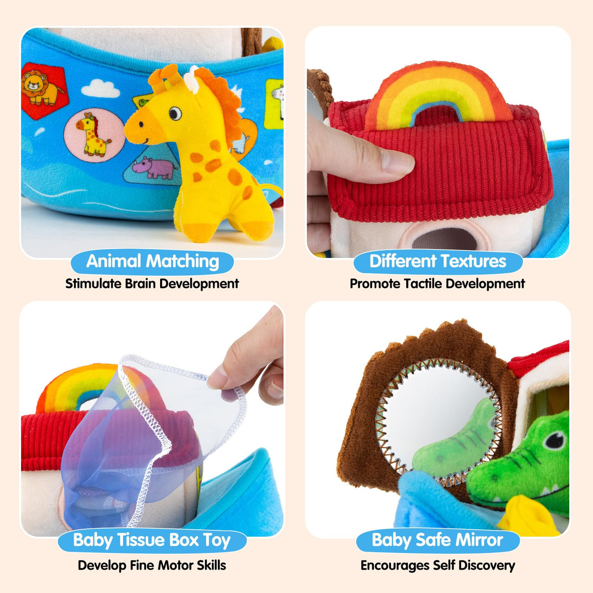 JoySpark Noah's Ark textured roof enhances tactile exploration.