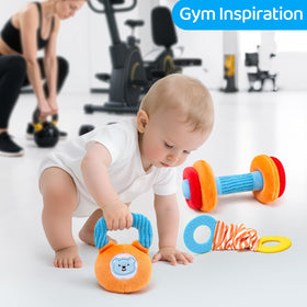 JoySpark Toys detachable dumbbell for grasping and motor play
